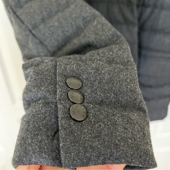 Moncler men quilted wool blazer size 5 - dark grey melange - Picture 5 of 12